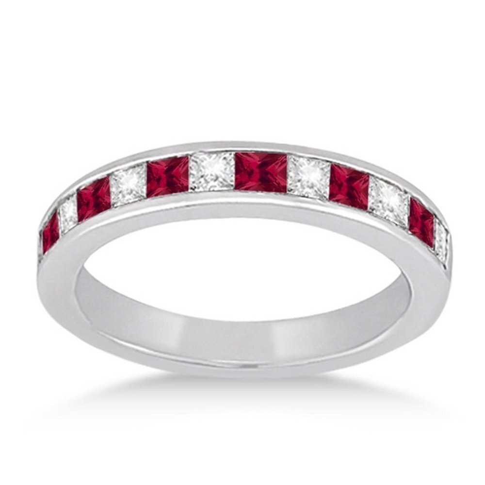 💞  New Attractive 925 Silver Plated Red Cubic Zirconia Couple Ring, FB16FA1083